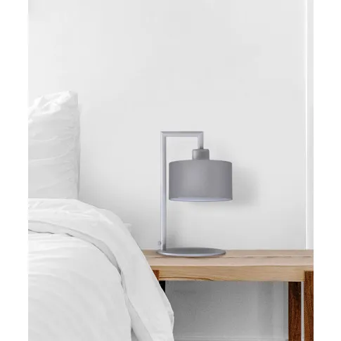 Fotografia Szara lampka stołowa z abażurem - S966-Fario z kategorii Lampy