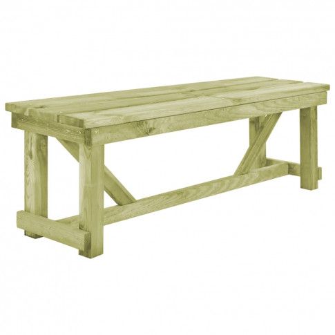 ławka z zestawu drewnianych mebli ogrodowych beten