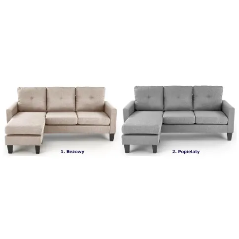 Szczegółowe zdjęcie nr 8 produktu Popielata sofa z dostawianym podnóżkiem - Tuberosa