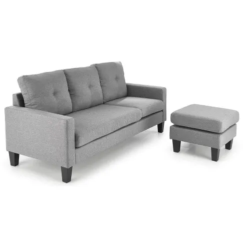 Szczegółowe zdjęcie nr 5 produktu Popielata sofa z dostawianym podnóżkiem - Tuberosa