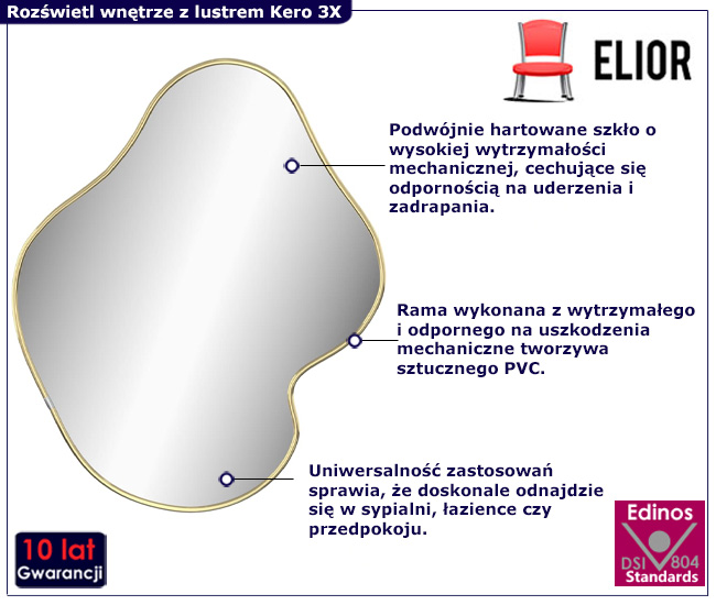 złote lustro asymetryczne 