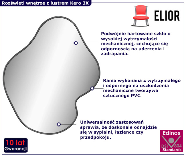 Czarne lustro Kero 3X