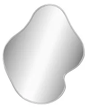 Srebrne eleganckie lustro wiszące 60x50 cm - Kero 4X w sklepie Edinos.pl