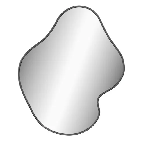 asymetryczne lustro w czarnej ramie 60x50 Kero 4X