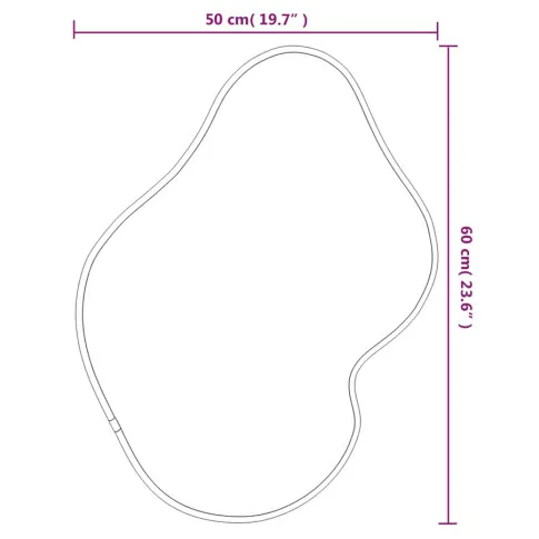 wymiary czarnego lustra kero 4X 60x50