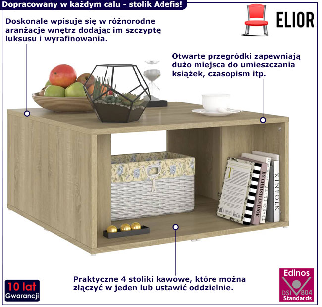 Stolik Mirela dąb sonoma