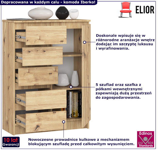 Komoda Werta dąb artisan