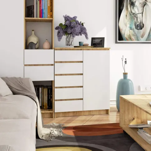 Prezentacja komody Iberko dąb artisan biały