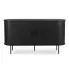 Czarna nowoczesna komoda na nóżkach Cedric
