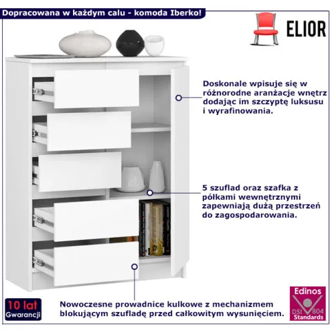 Wysoka komoda Iberko biały