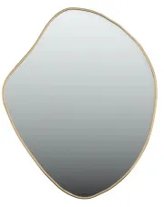 Złote lustro wiszące w stylu glamour 60x50 cm - Derisso 4X w sklepie Edinos.pl