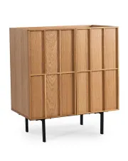 Nowoczesna komoda na nóżkach w kolorze dębu - Princ 3X w sklepie Edinos.pl