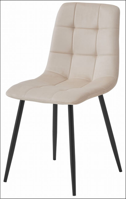 Welurowe krzesło z kompletu Besti beż