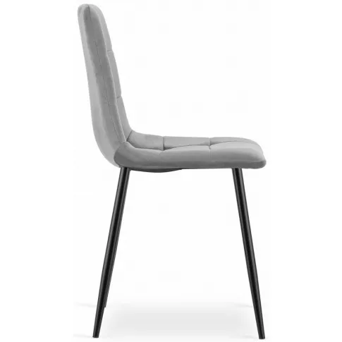 Jasnoszare metalowe krzesło Fabiola 4X