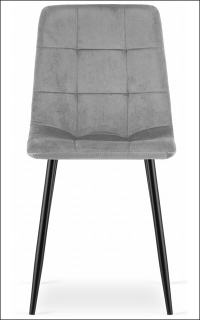 Jasnoszare pikowane krzesło do jadalni Besti 4X