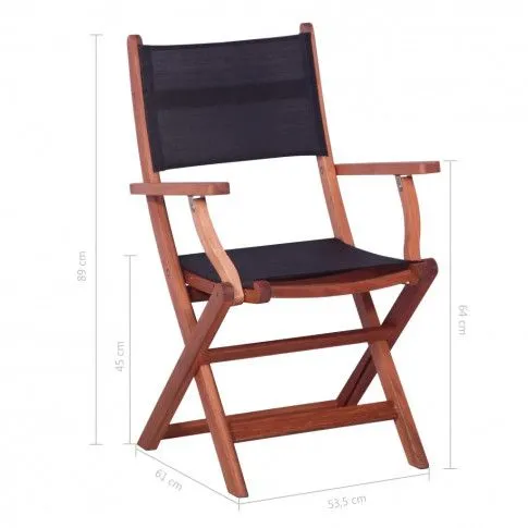 Szczegółowe zdjęcie nr 9 produktu Zestaw mebli ogrodowych Frokter - brązowo-czarny