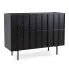 Czarna duża komoda Vestilo 4X