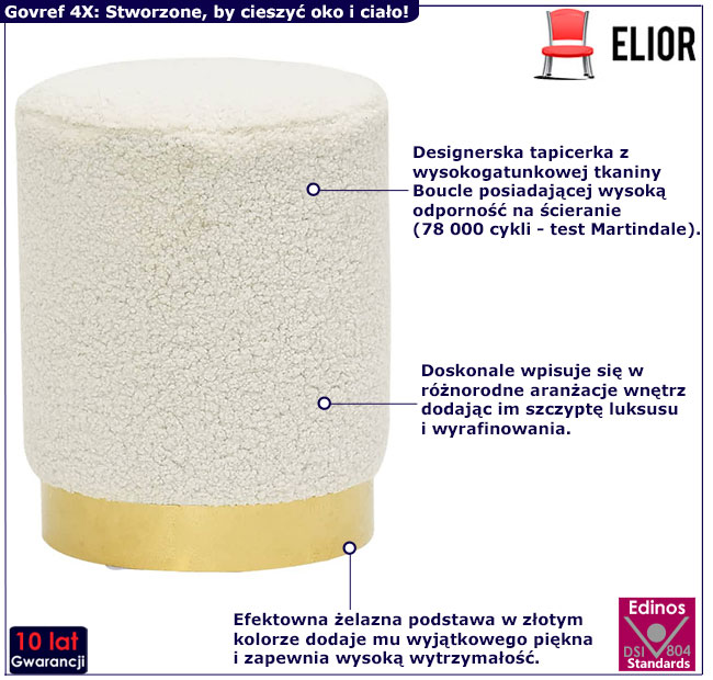 Elegancka  pufa Viana 4X