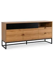 Nowoczesna duża komoda 120 cm w kolorze dąb - Pesti 3X w sklepie Edinos.pl