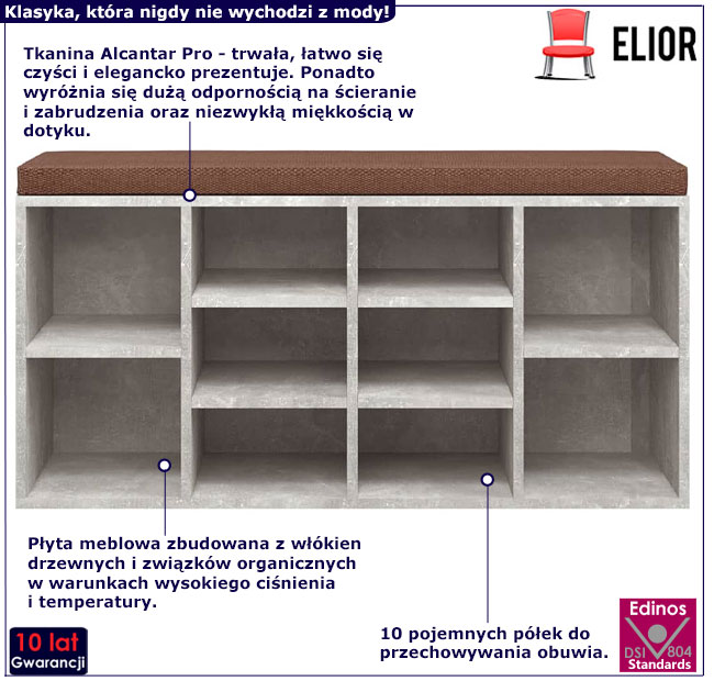 Szafka na buty Ilopri kolor beton