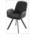 Czarne nowoczesne krzesło loft do salonu Epioz