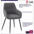 Ciemnoszare krzesło tapicerowane tkaniną Asoz