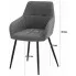 Wymiary ciemnoszarego krzesła metalowego Asoz