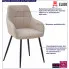 Beżowe krzesło tapicerowane tkaniną Asoz