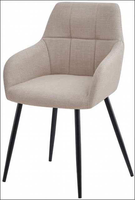 Beżowe metalowe krzesło tapicerowane Fiorentina