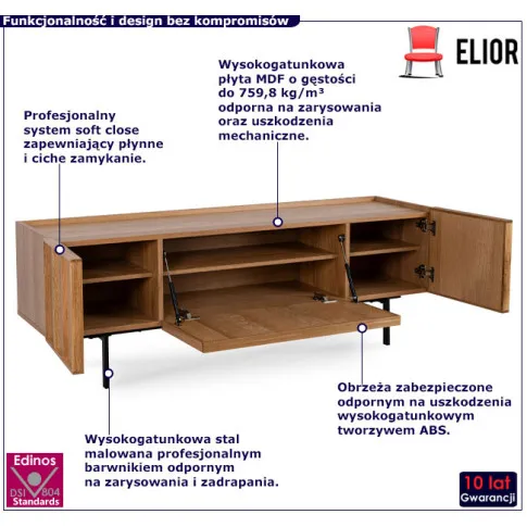 Szafka pod telewizor w kolorze dębu Vestila 5X
