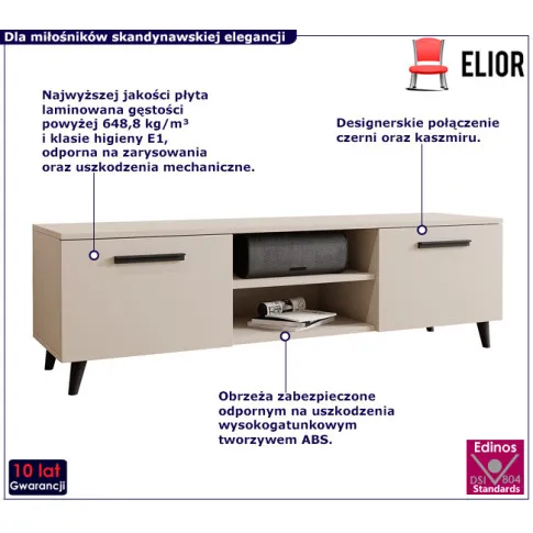 Kaszmirowa szafka pod telewizor Pura 2S