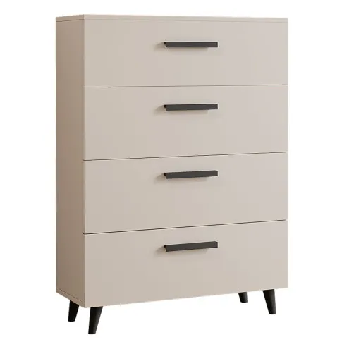 Biała komoda z 4 szufladami Pura 5S