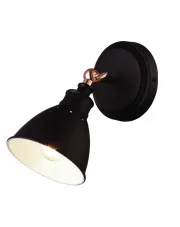 Czarny metalowy kinkiet z ruchomym kloszem - A773-Animas w sklepie Edinos.pl