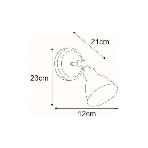 Rysunek z wymiarami lampy A773-Vezo