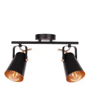 Czarna industrialna lampa sufitowa z 2 reflektorami - A775-Sorella w sklepie Edinos.pl