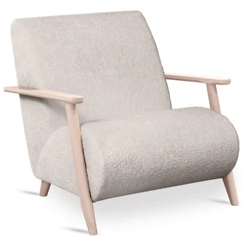 Kremowy fotel tapicerowany z podłokietnikami Kadion 3X