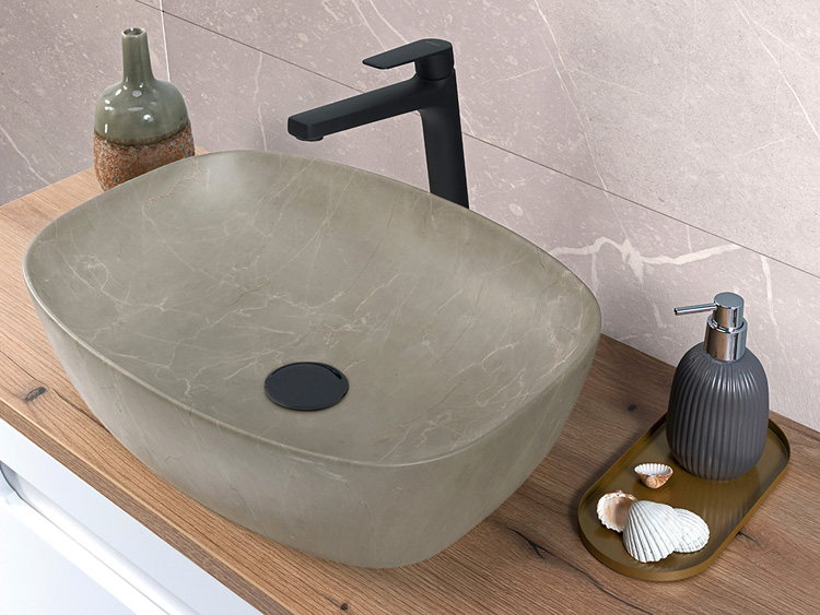 Wizualizacja wnętrza z umywalką Solvay 3X