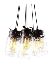 Nowoczesna lampa wisząca z 6 szklanymi kloszami - A782-Gambi w sklepie Edinos.pl