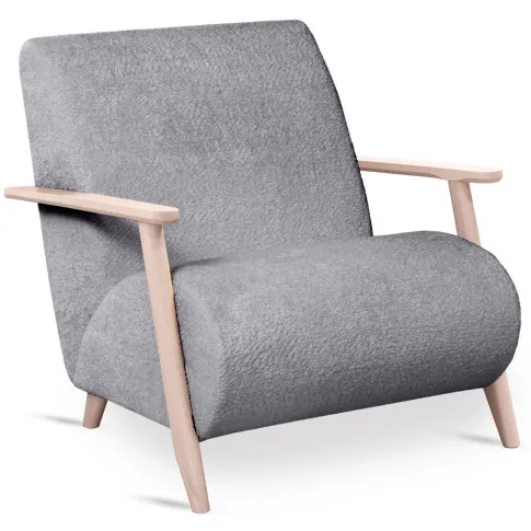 Jasnoszary fotel drewnainy Kadion 3X