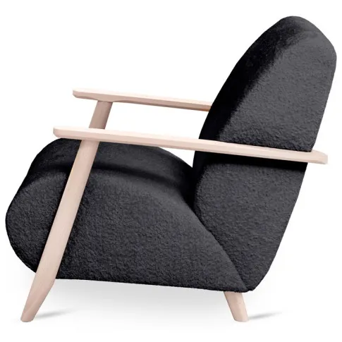 Czarny fotel drewniany Kadion 3X