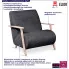 Czarny fotel tapicerowany Kadion 3X
