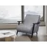 Salon z jasnoszarym fotelem tapicerowanym Kadion 4X