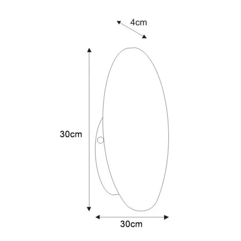 Rysunek z wymiarami kinkietu A795-Radis