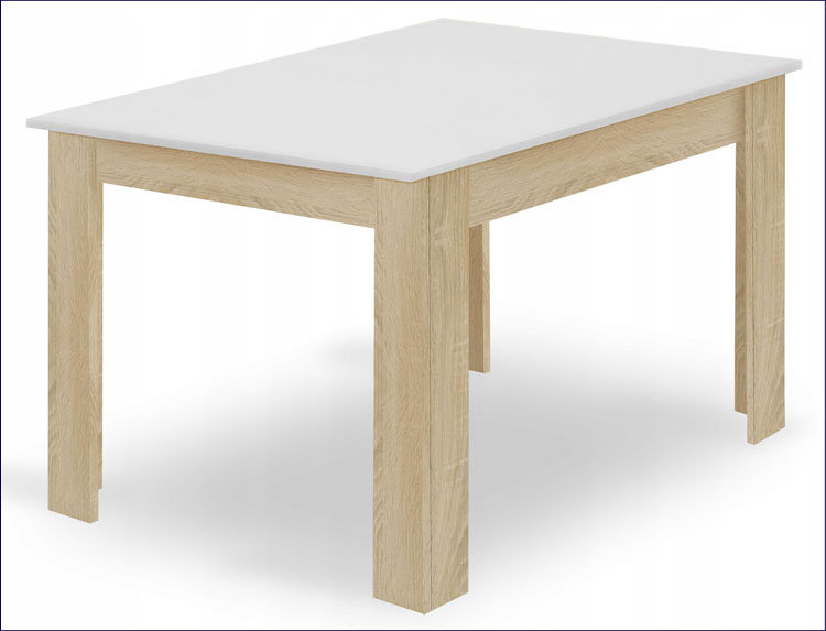 Nowoczesny stół kuchenny biały + dąb sonoma Silio 4X