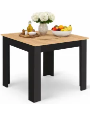 Kwadratowy stół 80x80 dąb artisan + czarny - Silio 3X w sklepie Edinos.pl