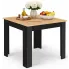 Kwadratowy stół dąb artisan czarny Silio 3X