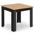 Kwadratowy stół 80x80 dąb artisan + czarny - Wezen 3X