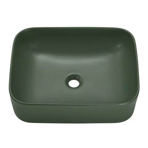 Ciemnozielona umywalka Zelfio