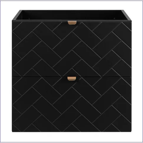 Czarna szafka pod umywalkę w stylu glamour Nessia 4X