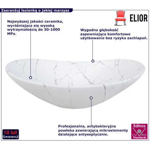 Biala umywalkat Serfes